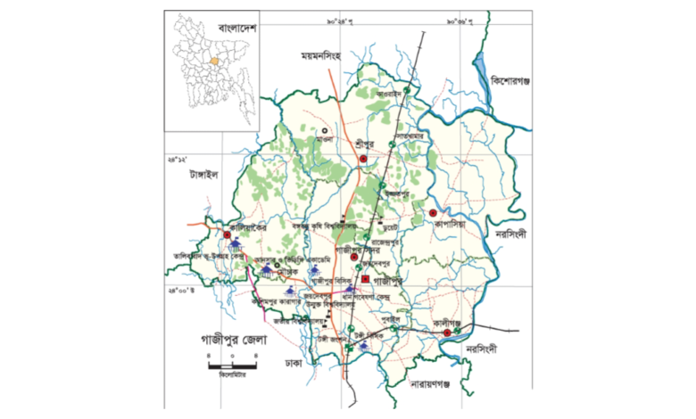 গাজীপুর জেলার উপজেলা কয়টি