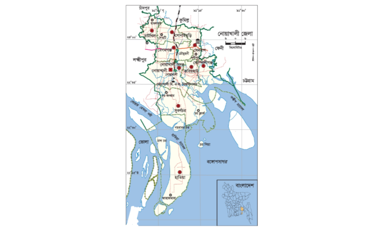 নোয়াখালী জেলার উপজেলা কয়টি