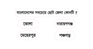 বাংলাদেশের সবচেয়ে ছোট জেলা কোনটি