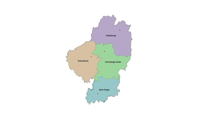 চুয়াডাঙ্গা জেলার পৌরসভা কয়টি ও কি কি