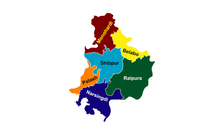 নরসিংদী জেলার পৌরসভা কয়টি ও কি কি