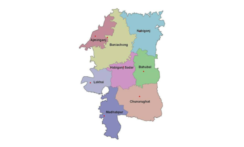 হবিগঞ্জ জেলার পৌরসভা কয়টি ও কি কি